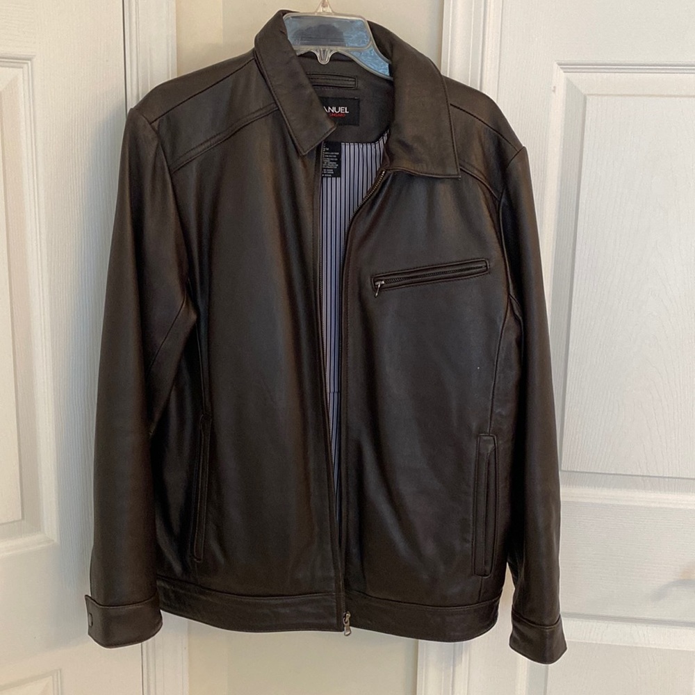 Genuine leather Emanuel Zipper jacket size medium